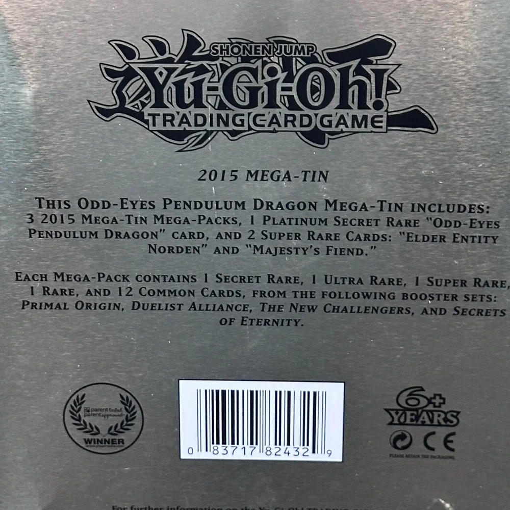 Yu-Gi-Oh 2015 Mega-Tin Odd-Eyes Pendulum Dragon Empty Collectible Storage Tin‎